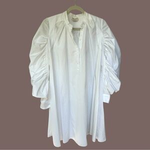 Alexander McQueen White Crisp Cotton Dress